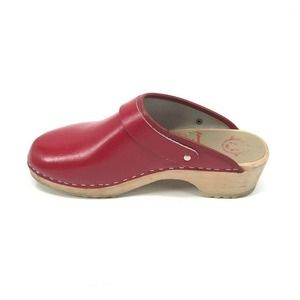Hanna Andersson Clogs Wood Slip On Leather EU 39